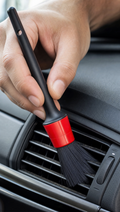 Person using Auto Detail Brush Set in a realistic lifestyle scene